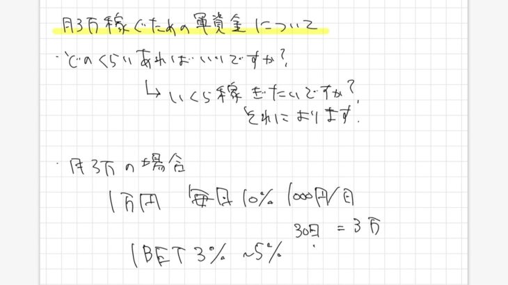 【ブックメーカー投資】月３万稼ぐために軍資金はどのくらいあればいいのか？